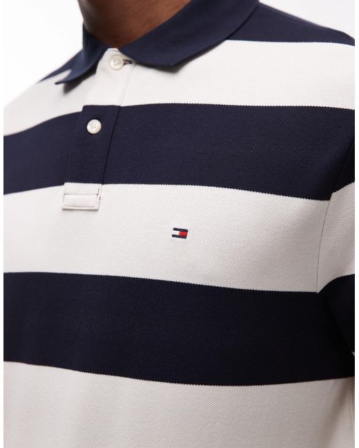 Tommy Hilfiger Blue Stripe Regular Polo Shirt for men