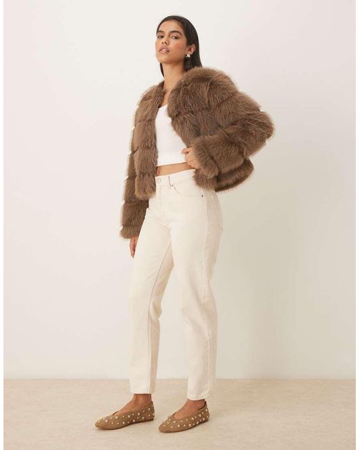 Jdy Brown Faux Fur Jacket