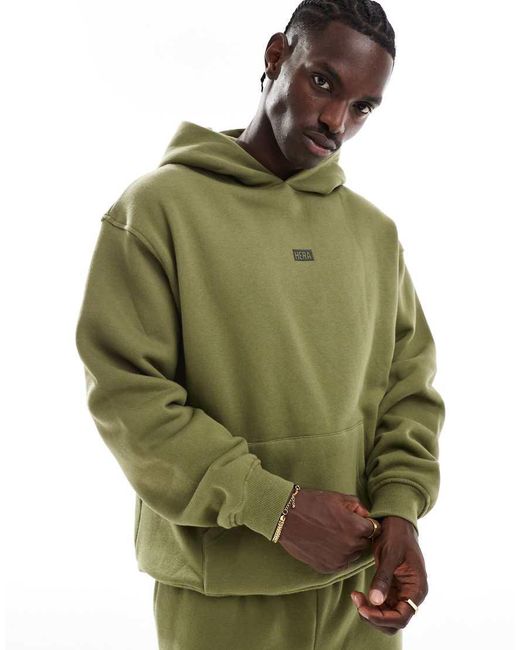 HERA Collective Oversized Hoodie in Green for Men | Lyst UK