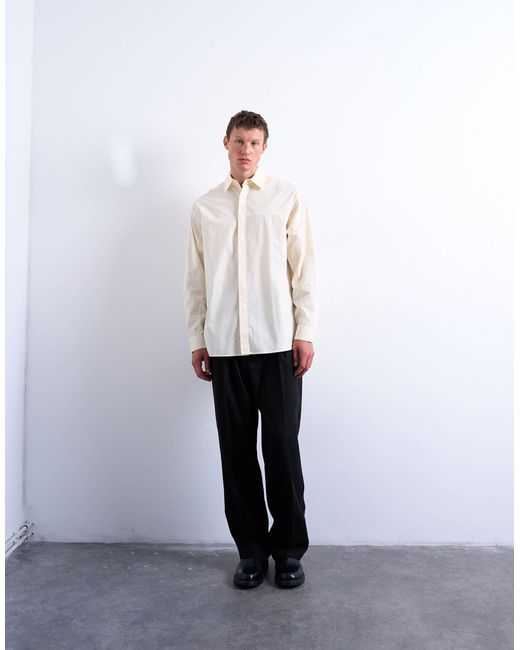 Topman White Oversized Fit Formal Shirt for men