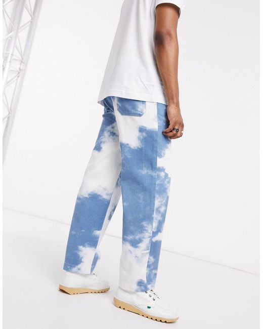 Denim Jaded Cloud Print Skate Jeans 