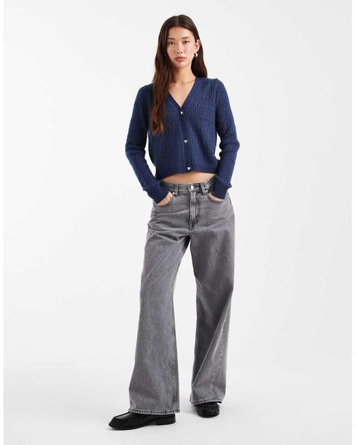ONLY Blue V-neck Cardigan