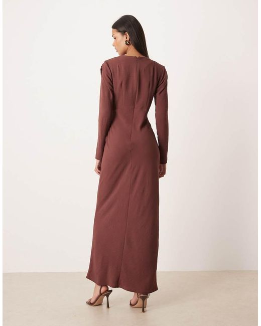 ASOS Red Bias Bust Detail Maxi Dress