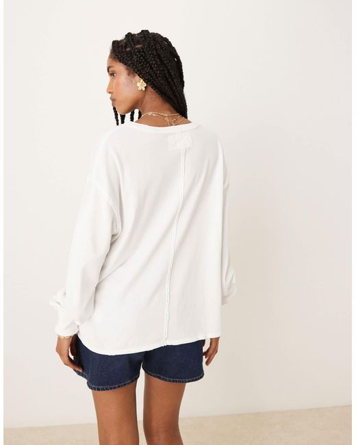 Free People Natural Fade Into You Pocket Detail Long Sleeve T-shirt