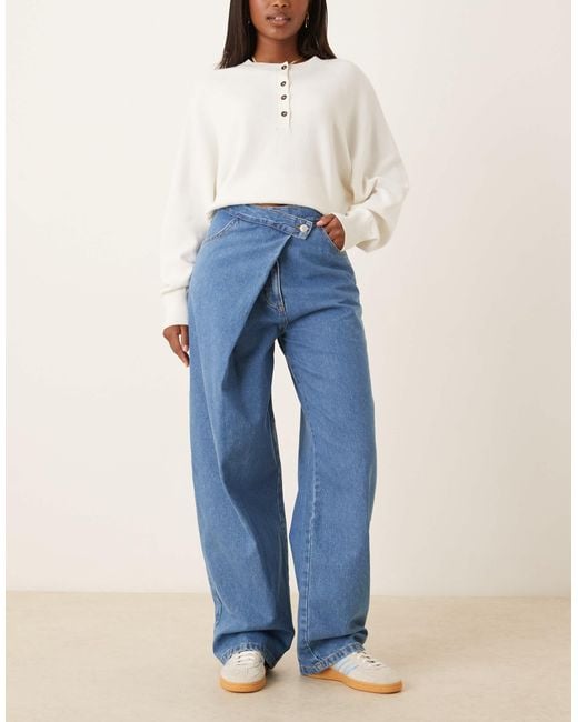 ASOS Blue Denim Wrap Style Jean In