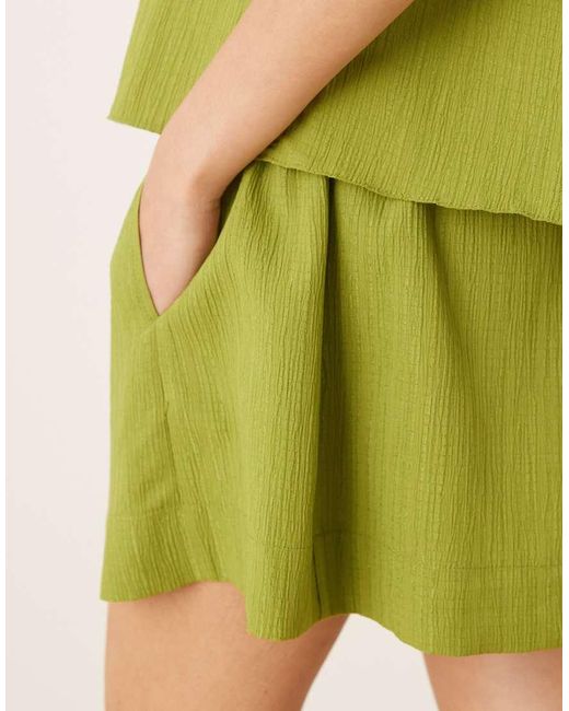 ASOS Green Pull On Shorts Co-ord