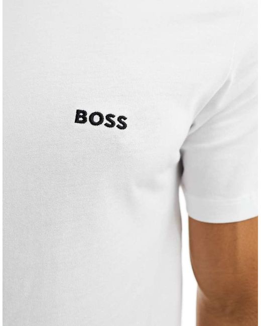 Boss White 3 Pack Of Logo T-shirts for men