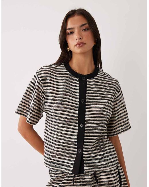 ASOS Multicolor Textured Knit Boxy Cardigan