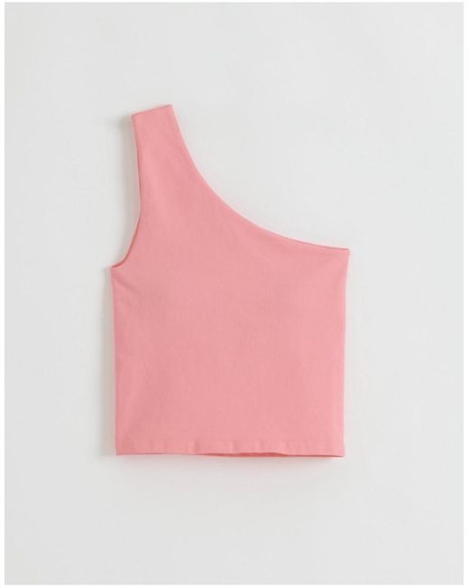 Aim'n Pink Blush Shape Seamless One Shoulder Bralette