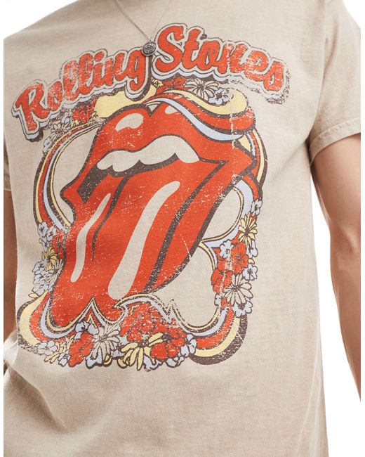Reclaimed (vintage) Red Unisex Rolling Stones Licensed T-shirt