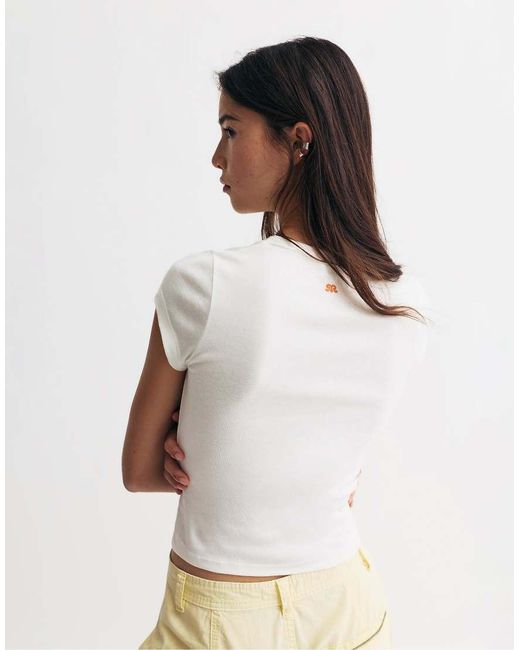 T-Shirt Color Ghiaccio Con Marmellata di Pull&Bear in Natural