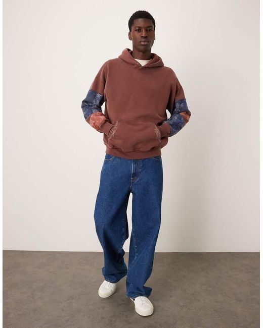 Abercrombie & Fitch Red Essential Patchwork Hoodie for men