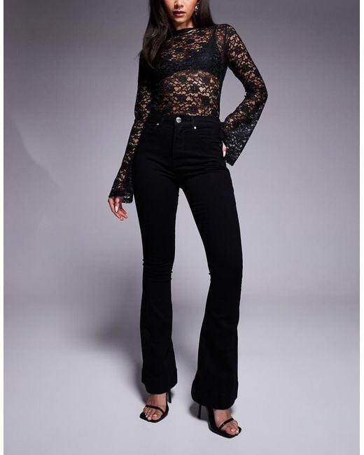 River Island Black Flare Jean