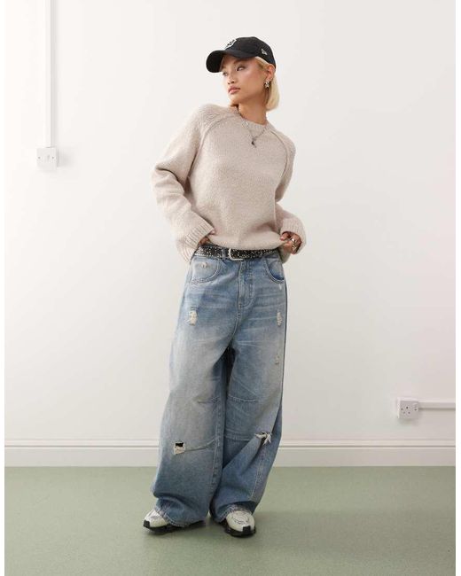 Weekday Blue Oversized Jumper