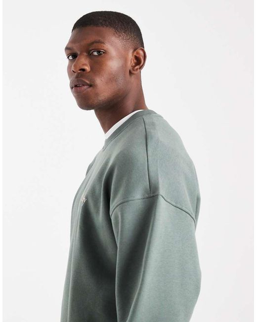 Only & Sons Gray Vintage Fit Sweat With Run Club Back Print for men