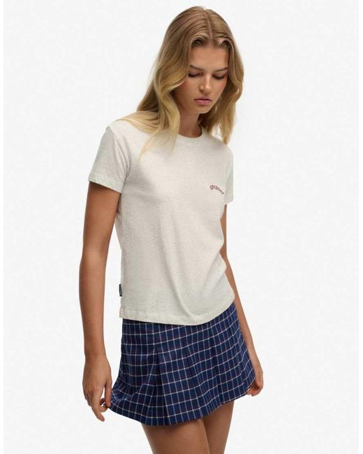Superdry Blue Mini Pleated Skort