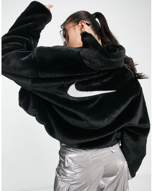 Nike Icon Clash Cosy Fleece Jacket in Black | Lyst