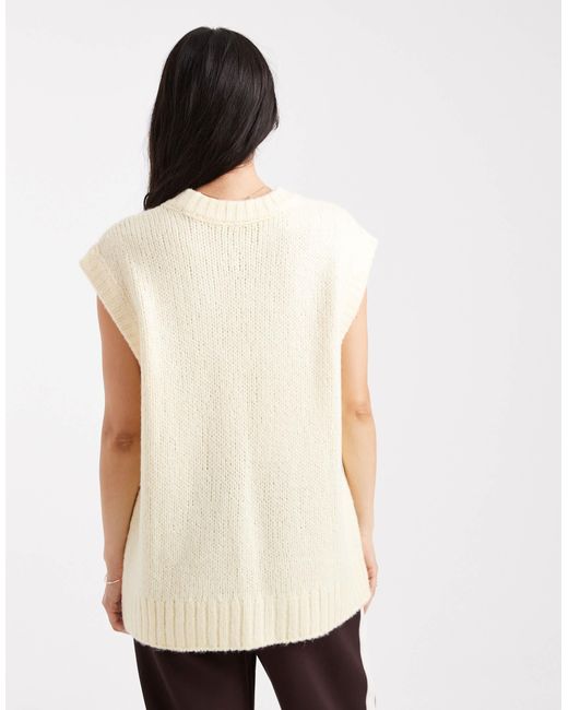 ASOS Natural Oversized Knitted Tank