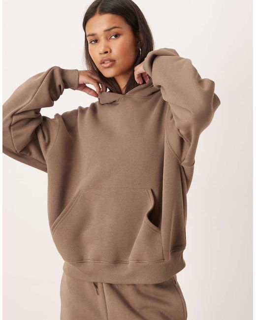 Gina Tricot Brown Co-Ord Relaxed Fit Hoodie