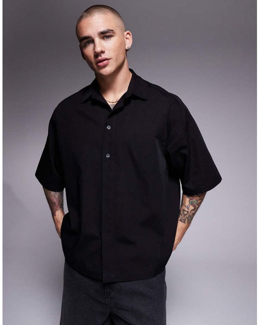 ASOS Blue Boxy Oversized Shirt for men