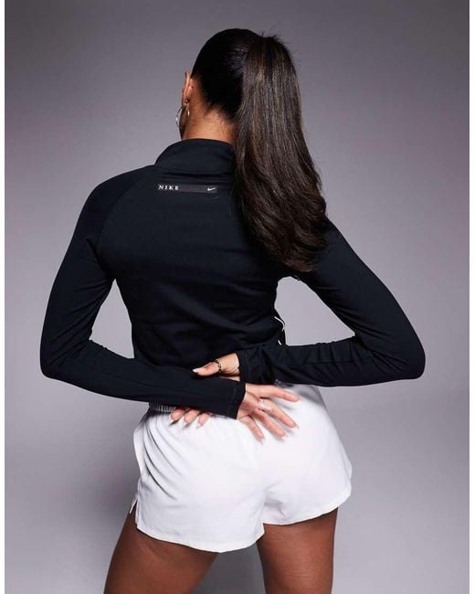 Chaqueta Negra Con Cremallera Bidireccional Gym Life Swoosh De Nike de color Blue