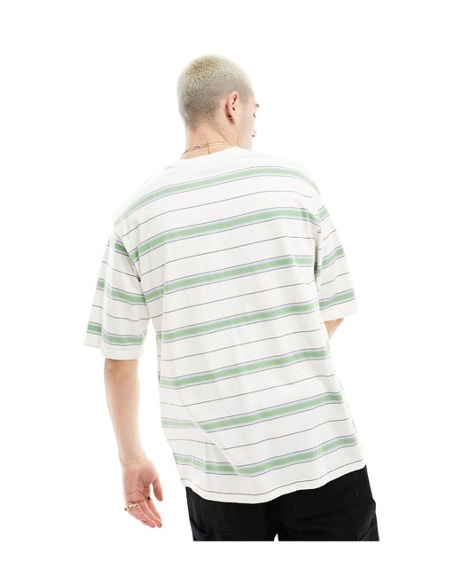 Camiseta blanca a rayas azules extragrande con logo pequeño workwear Levi's de hombre de color Gray