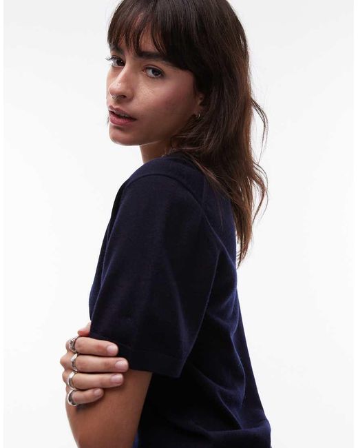 ARKET Blue Merino Wool T-shirt
