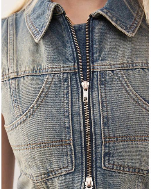 Collusion Blue Iconic Denim Waistcoat Co-Ord