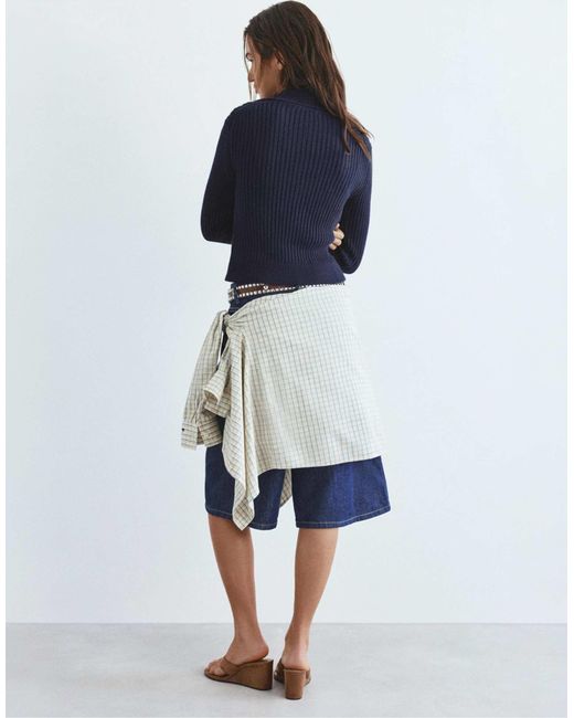 Pull&Bear Blue – strickjacke