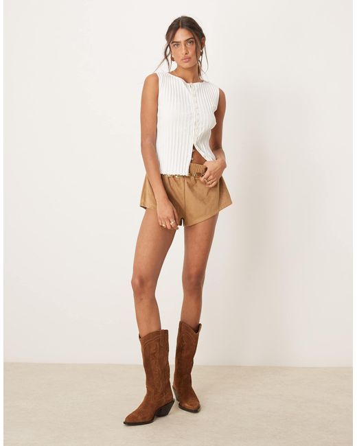 Free People White – tilly – geripptes trägertop