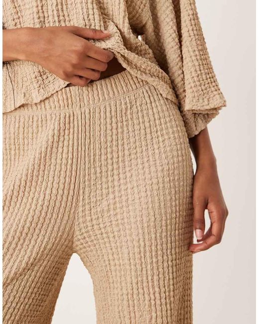 ASOS Broek Met Wijde Pijpen En Textuur in het Natural