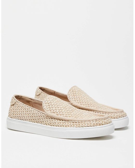 ASOS – loafer mit cupsohle in Natural für Herren