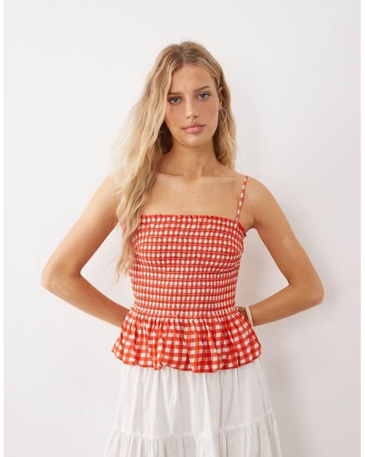 Free People White Sundance Shirred Strappy Top