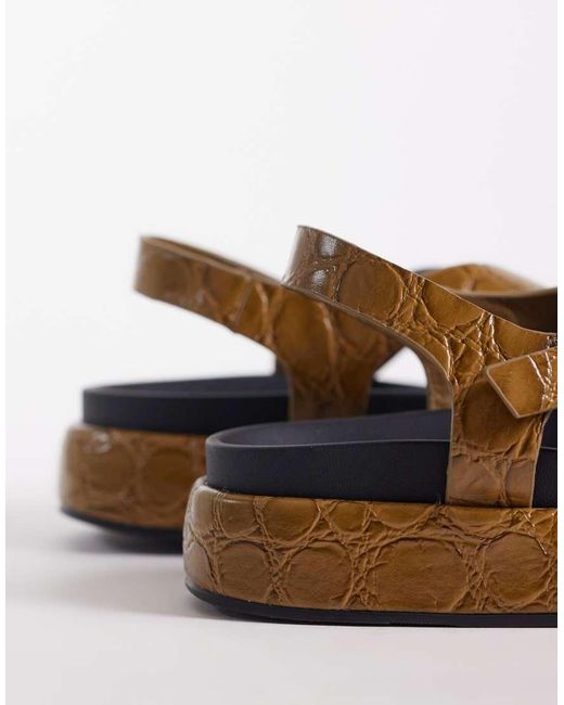 ASOS Green Fern Flip Flop Sandals