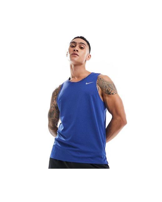 Nike – miler dri-fit – trägershirt in Blue für Herren