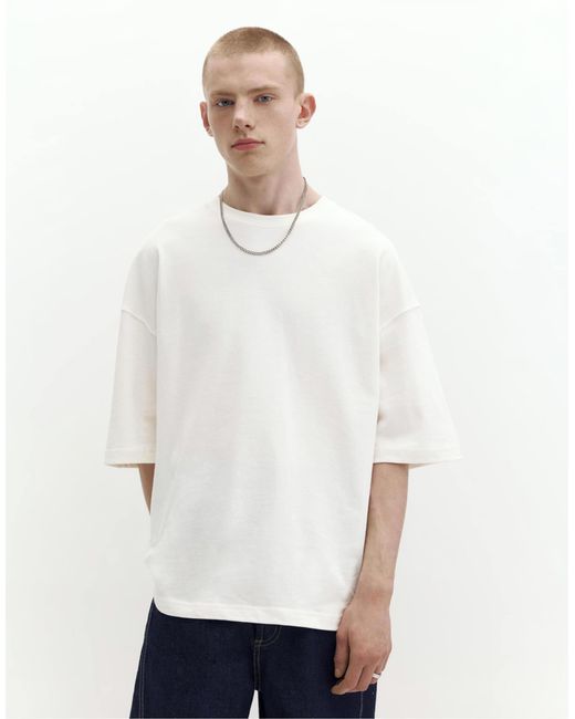 T-shirt ample - cassé Pull&Bear pour homme en coloris White