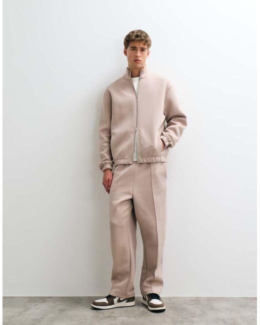 ASOS Natural Relaxed Tapered Scuba-Style Fabric Jogger for men