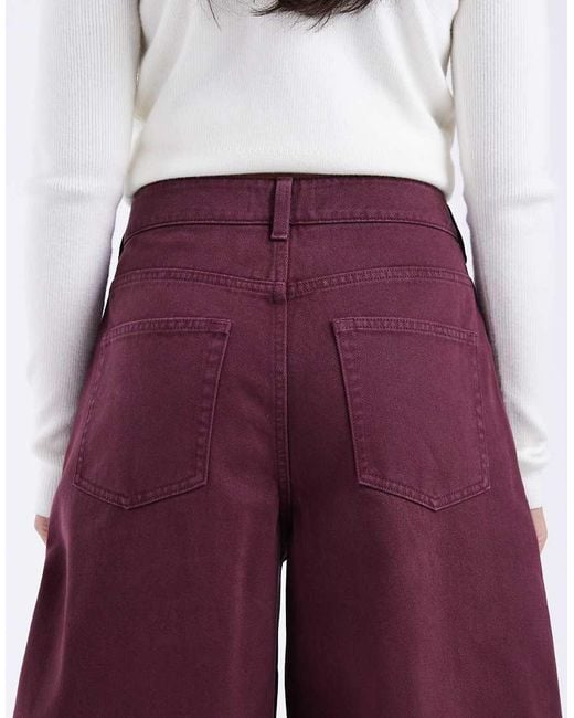ASOS Red High Waist Barrel Jeans