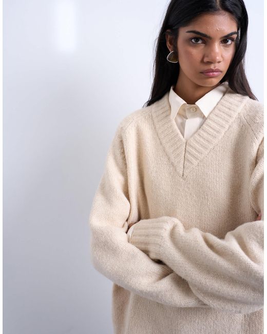TOPSHOP Red – schlichter strickpullover