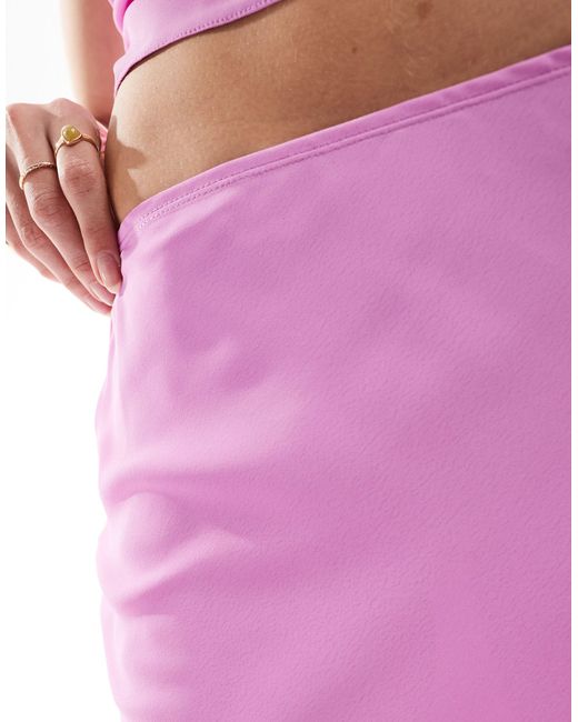 ASOS Pink Bias Maxi Skirt Co-ord