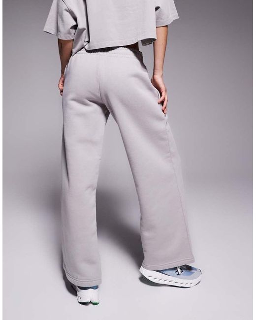 4505 Gray Petite Icon Rest Day Heavyweight 440gsm Cotton Wide Leg jogger