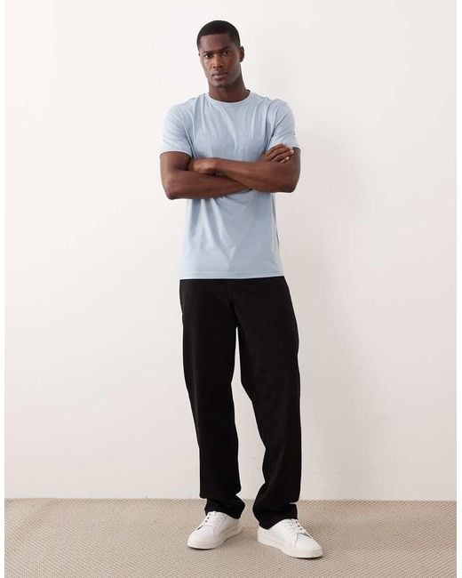 Boss Blue Hugo Boss Cotton Jersey T-shirt With Logo Print for men