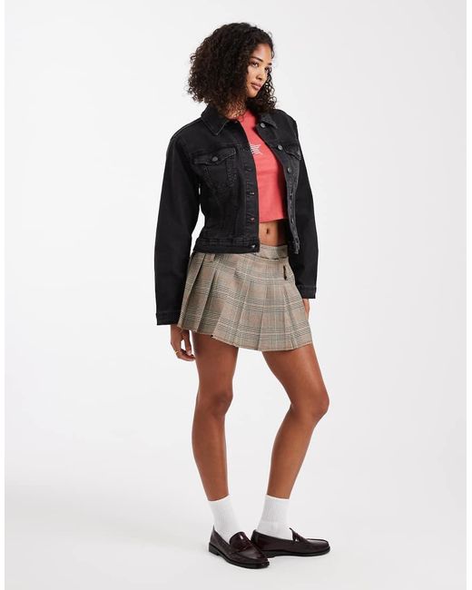 Giacca Di Jeans Slavato Stile Western di ASOS in Brown