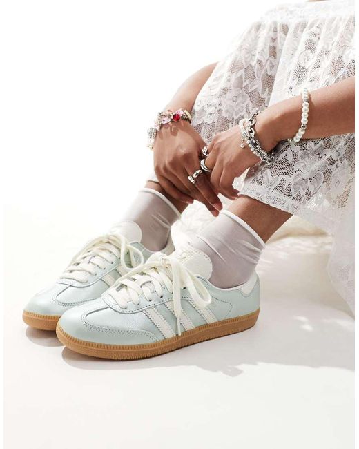 adidas gazelle silver green womens adidas Originals Women's Samba OG 