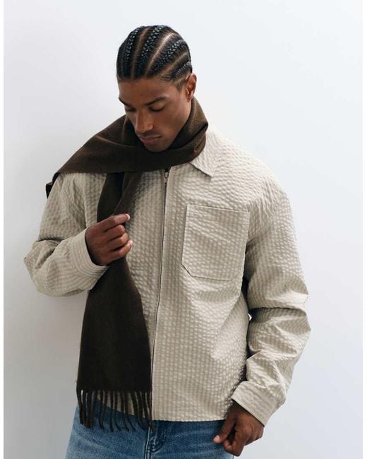 ASOS Brown Dressy Woven Scarf for men