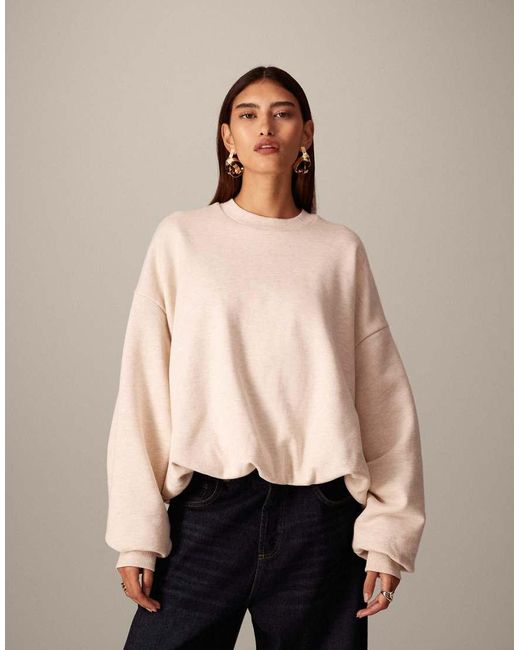 ARRANGE Natural Bubble Hem Sweatshirt