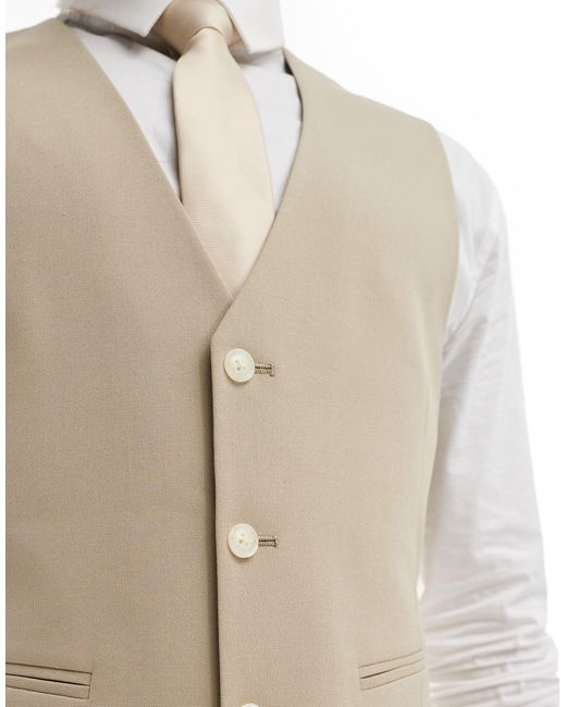 ASOS Natural Skinny Suit Waistcoat for men
