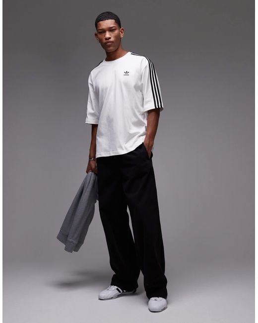 Adidas Originals – adicolor – oversize-t-shirt in Gray für Herren