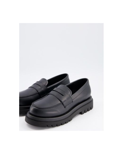 Truffle Collection Black Chunky Loafers for men