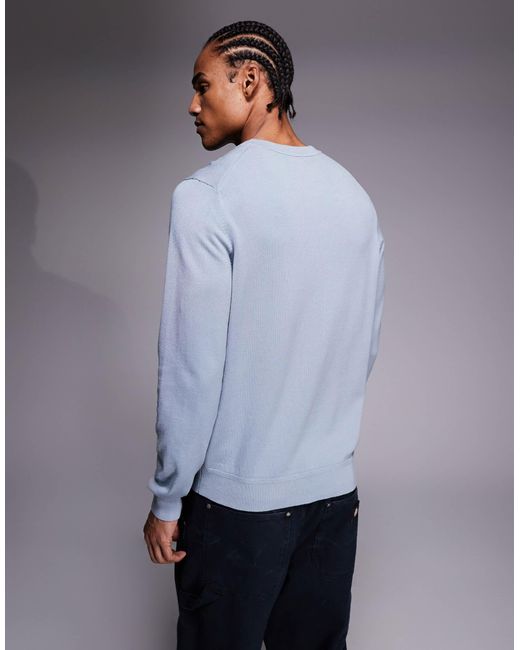 Pull ras River Island pour homme en coloris Blue